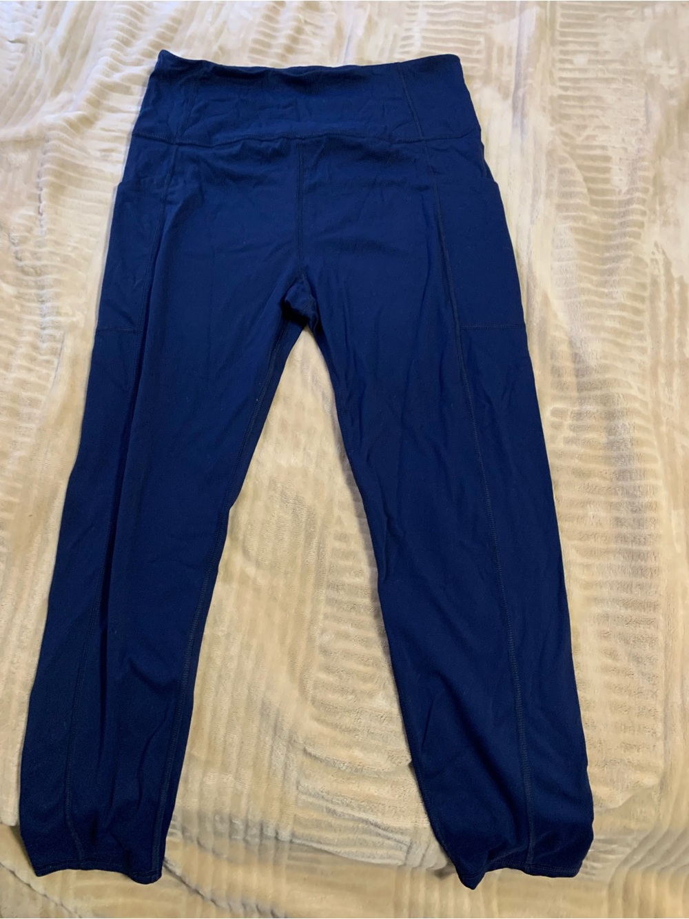 High-Rise Navy Leggings